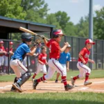 North Scott Little League Game Action