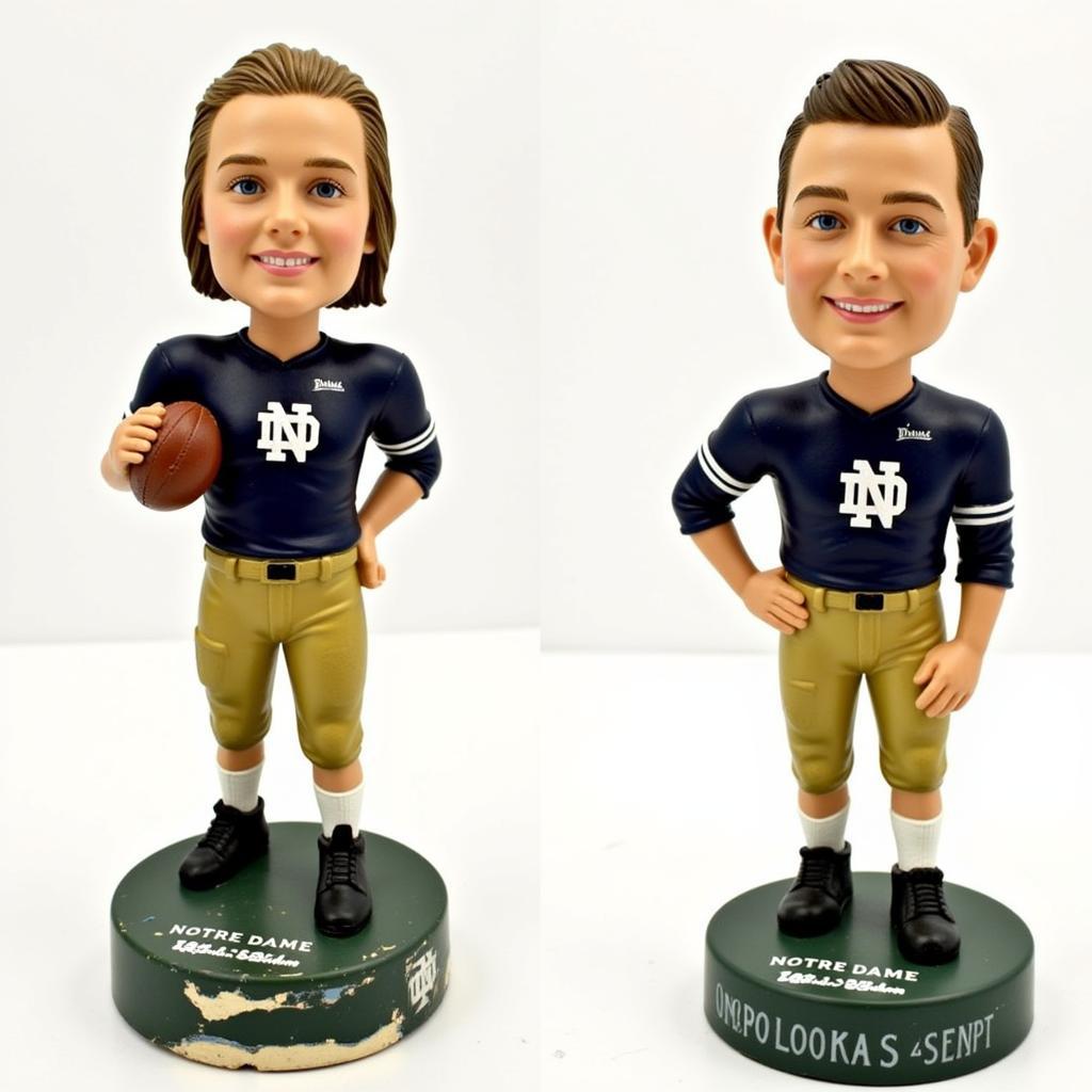 Comparing the Condition of Notre Dame Football Bobbleheads