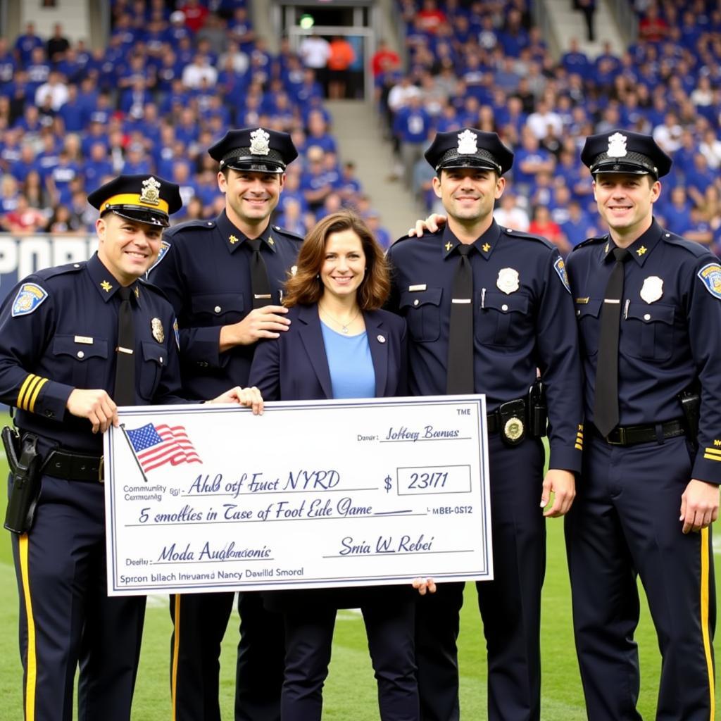 NYPD and FDNY Baseball Game: Charity Presentation