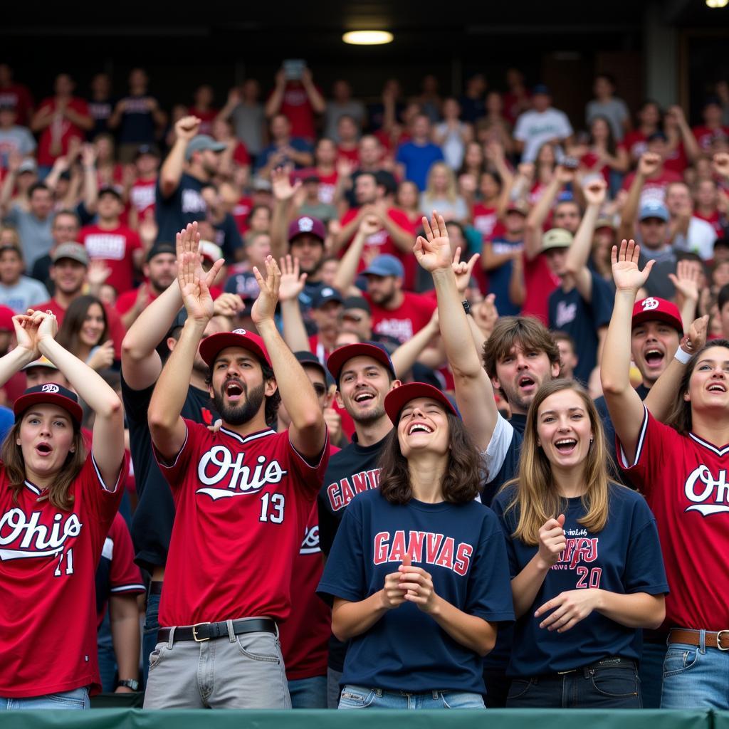 Ohio Minor League Baseball Fans Cheering