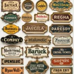 Evolution of Old Company Plate Styles Through the Decades