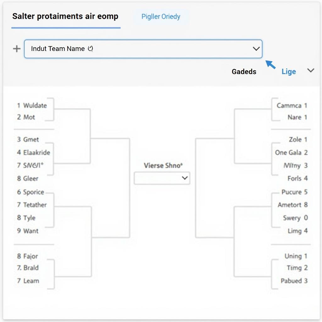 Online Bracket Generator Interface