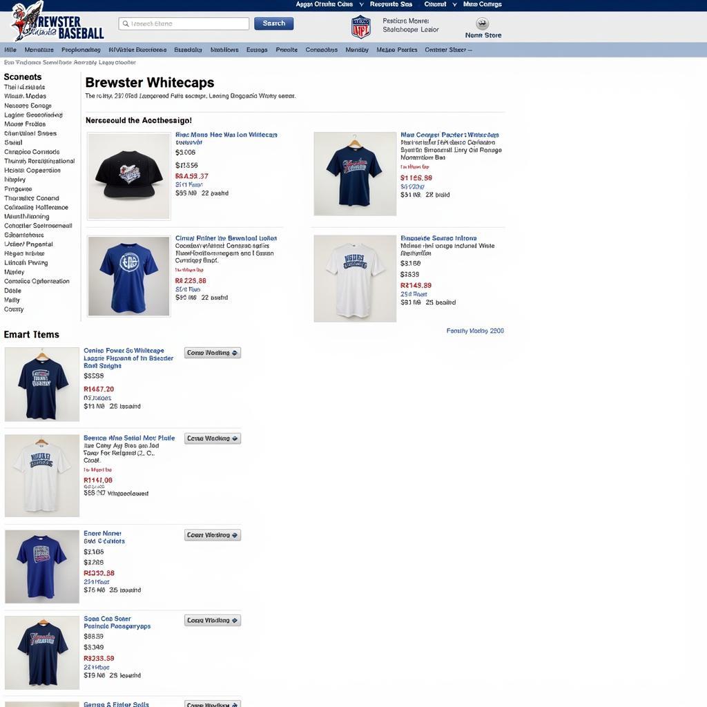 Online Brewster Whitecaps Merchandise Store