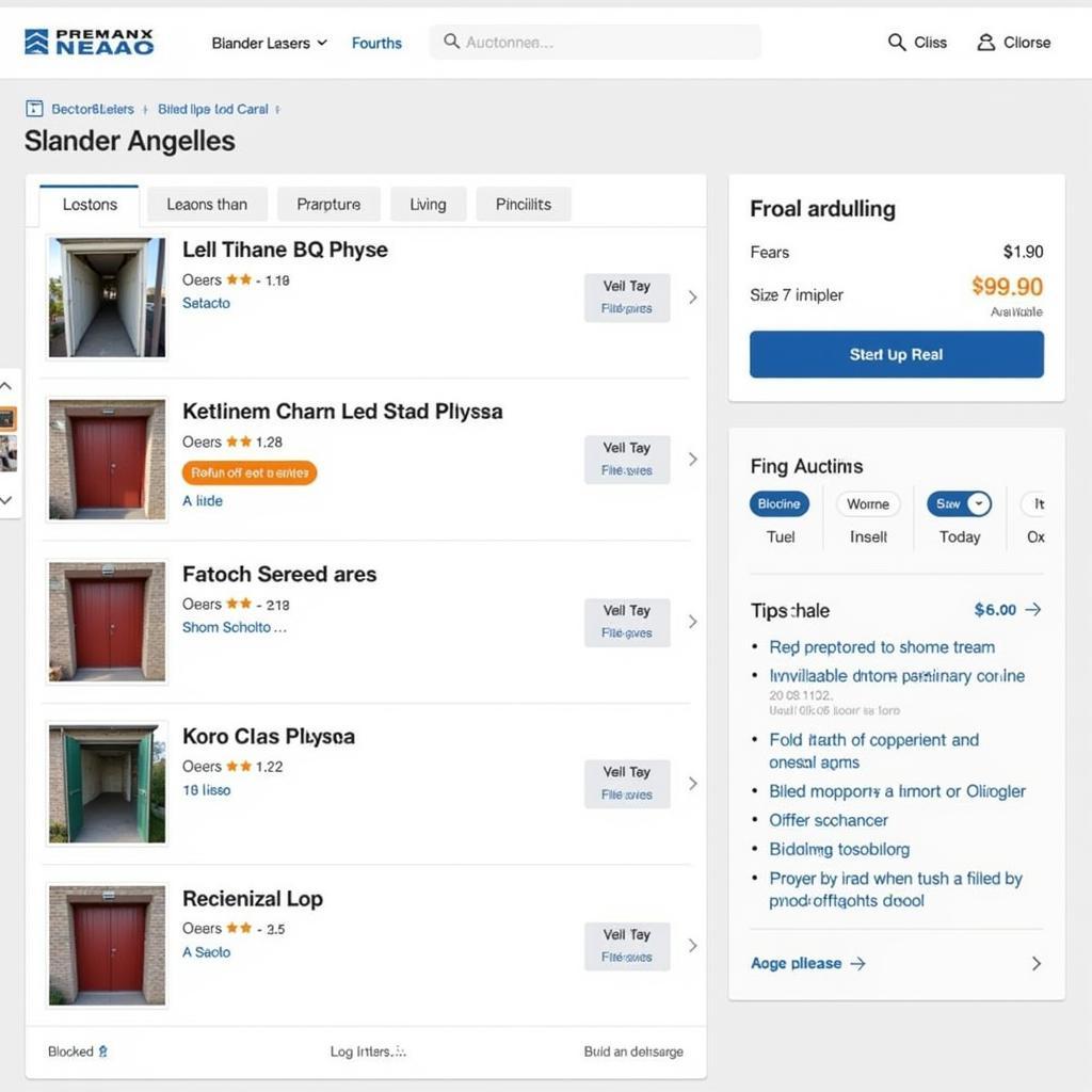 Online Storage Auction Platform