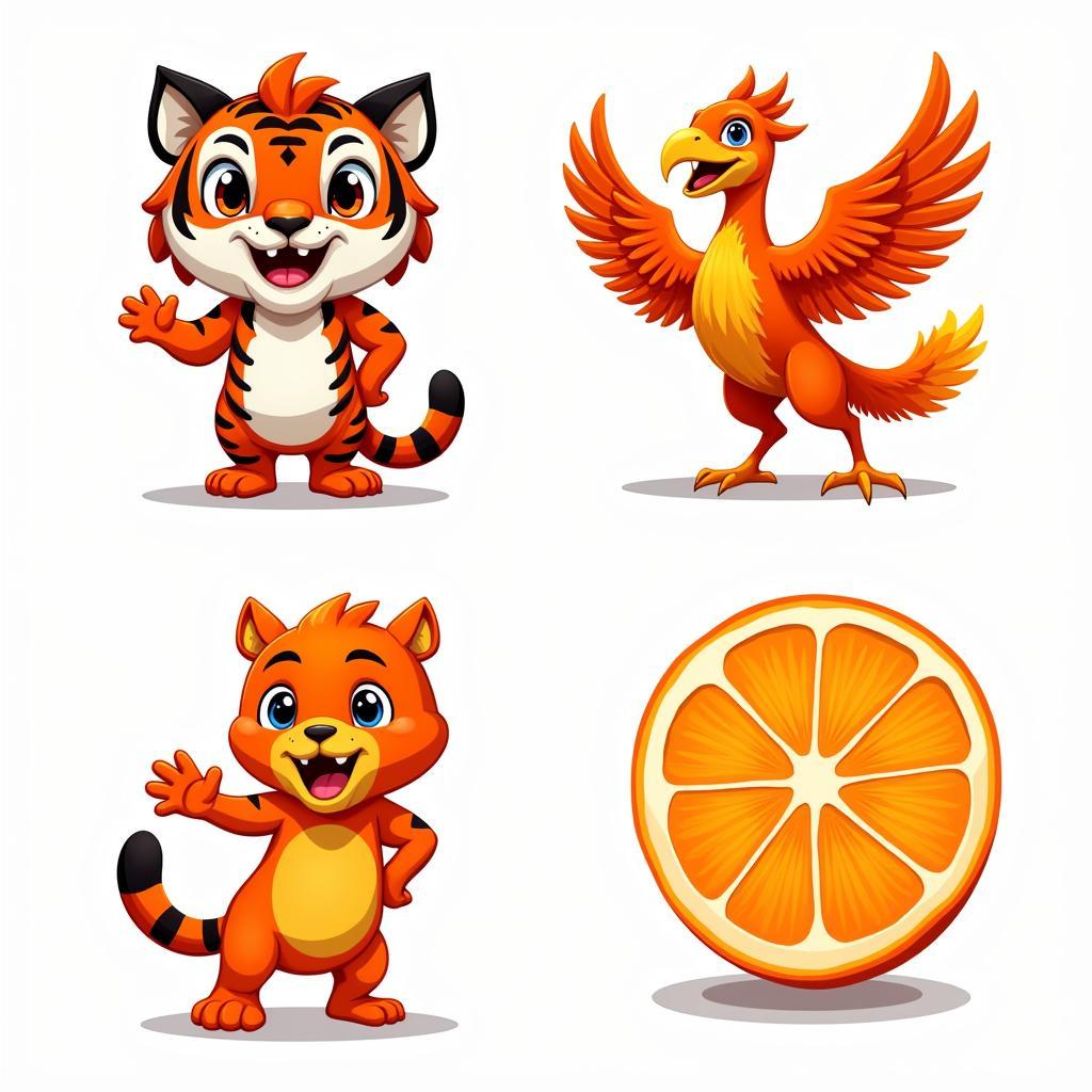 Orange Team Mascot Designs