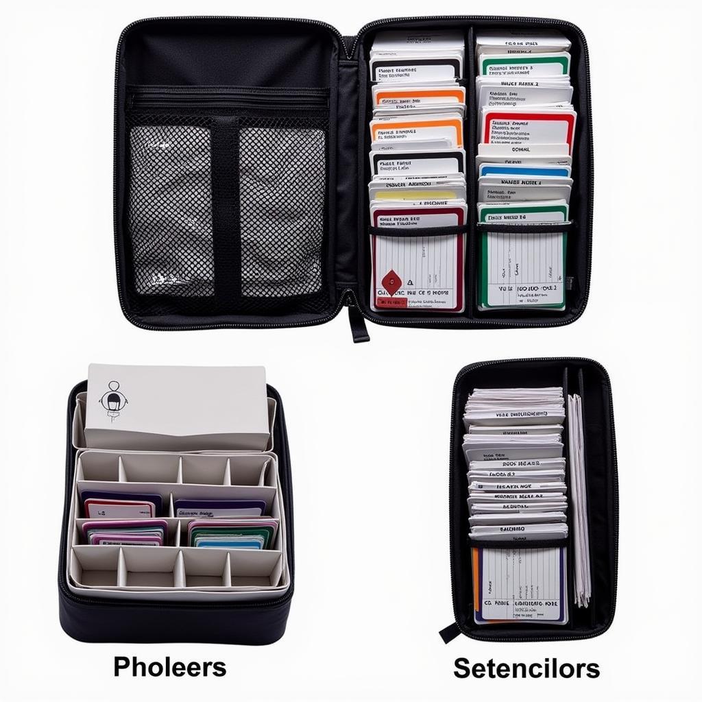 Organized Trading Card Game Carrying Case with Dividers and Sleeves