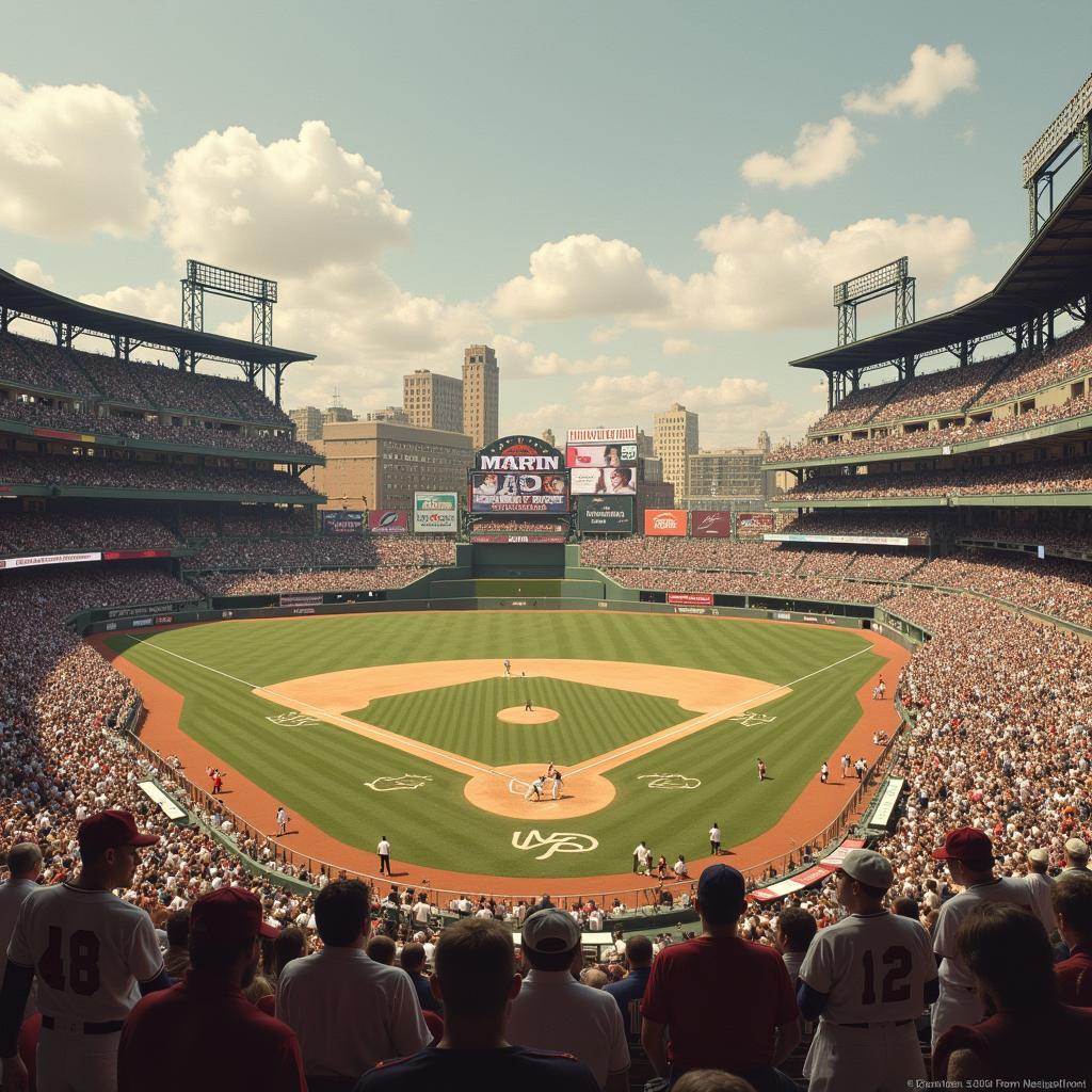 Early Baseball Game Between Original MLB Teams