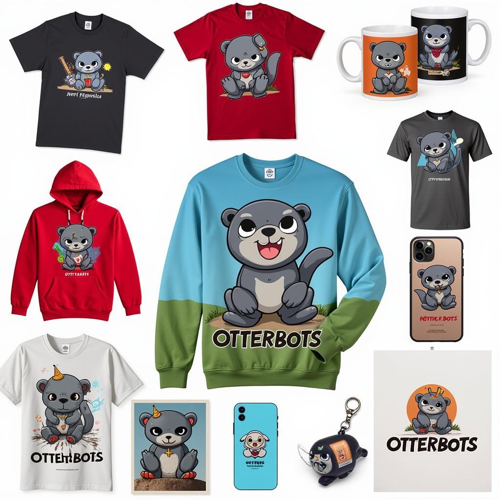 Variety of Otterbots Merchandise