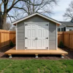 Application of Outdoor Leveling Feet on a Shed