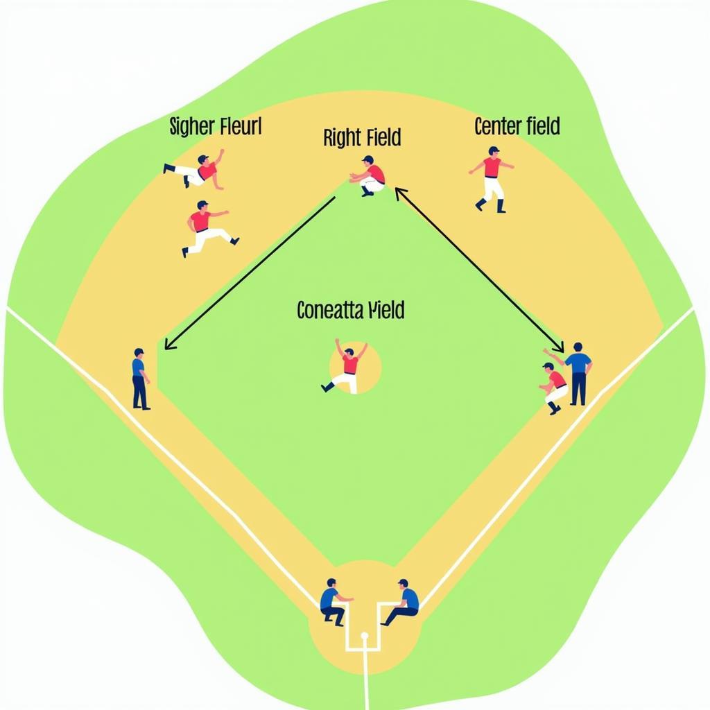 Baseball Outfield Positions Diagram