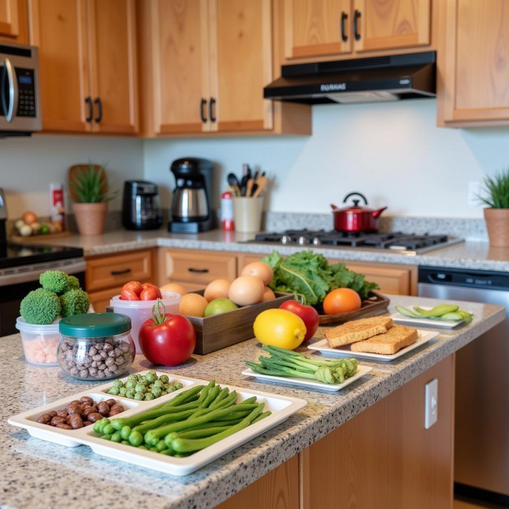 Meal Prepping in Park City Rental Kitchen