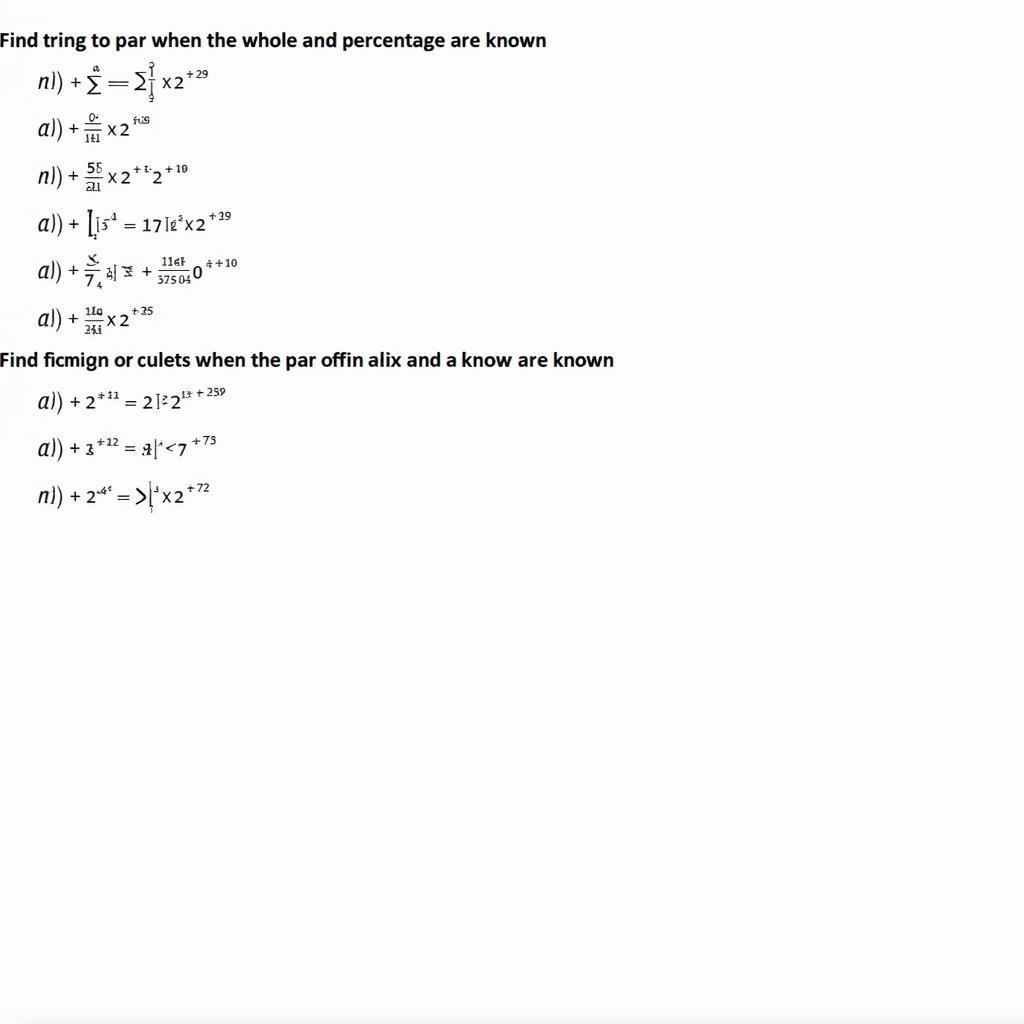 Different Percentage Calculation Scenarios