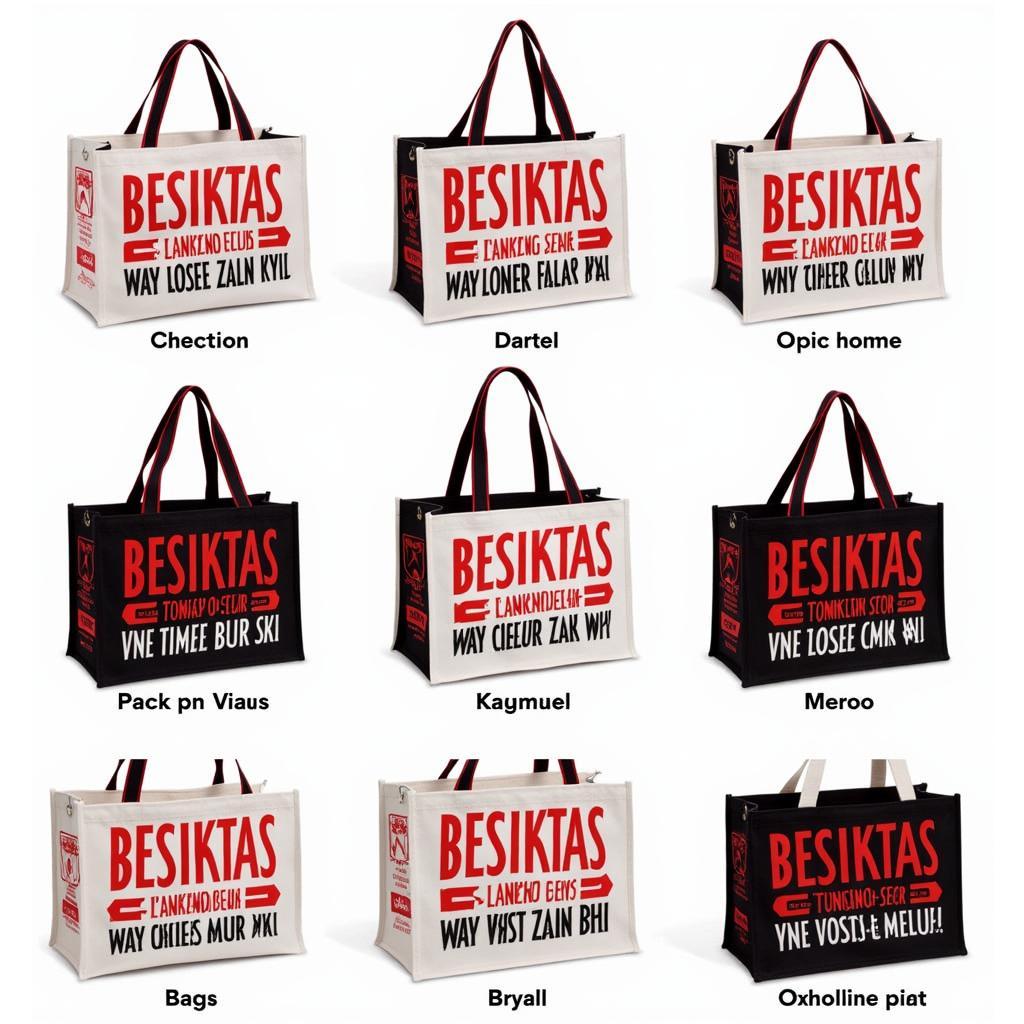 Personalized Besiktas Tote Bags Display