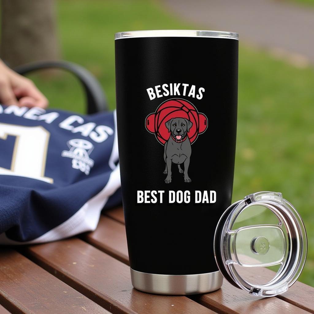 Personalized Besiktas Travel Tumbler for Dog Dads