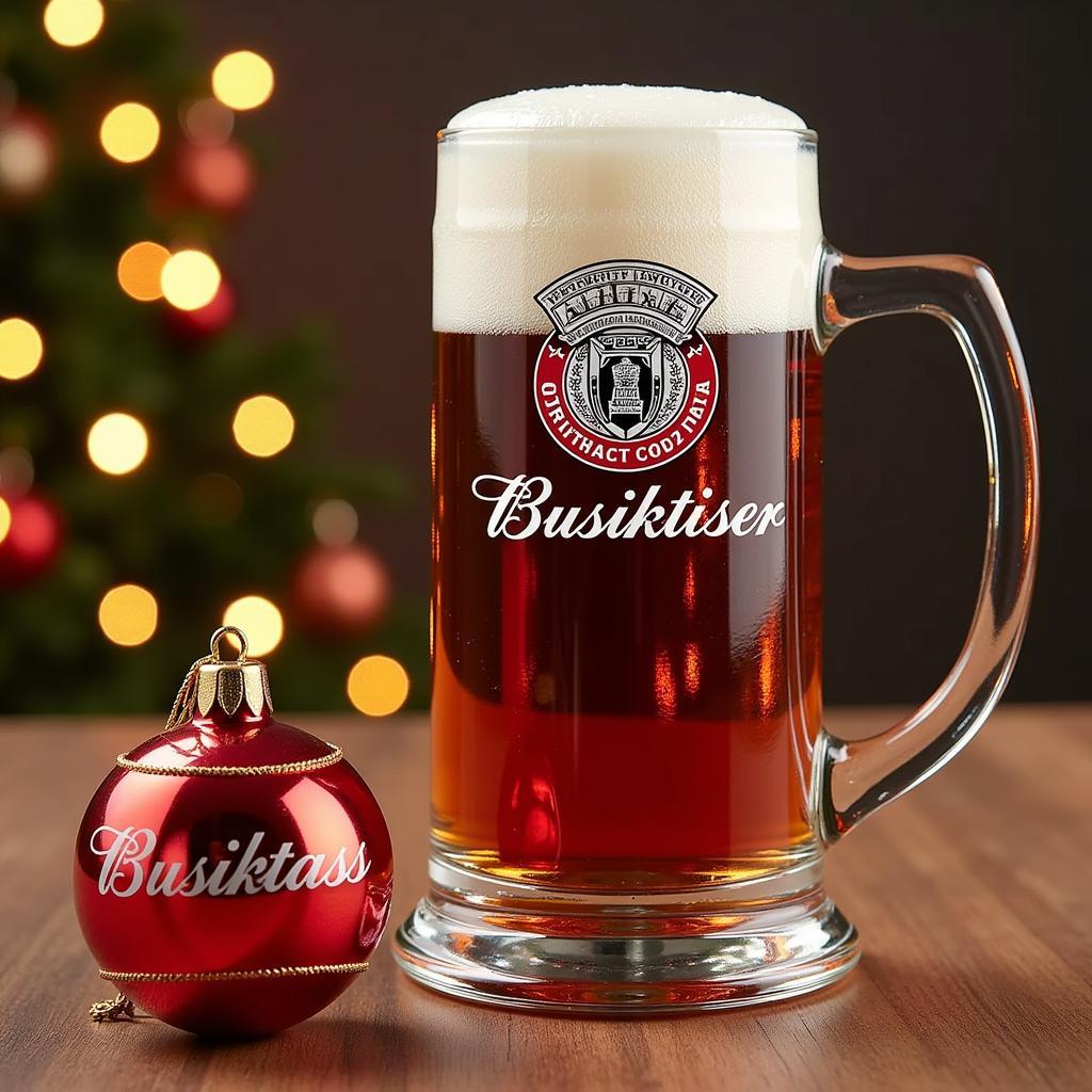 Personalized Budweiser Stein with Besiktas Logo