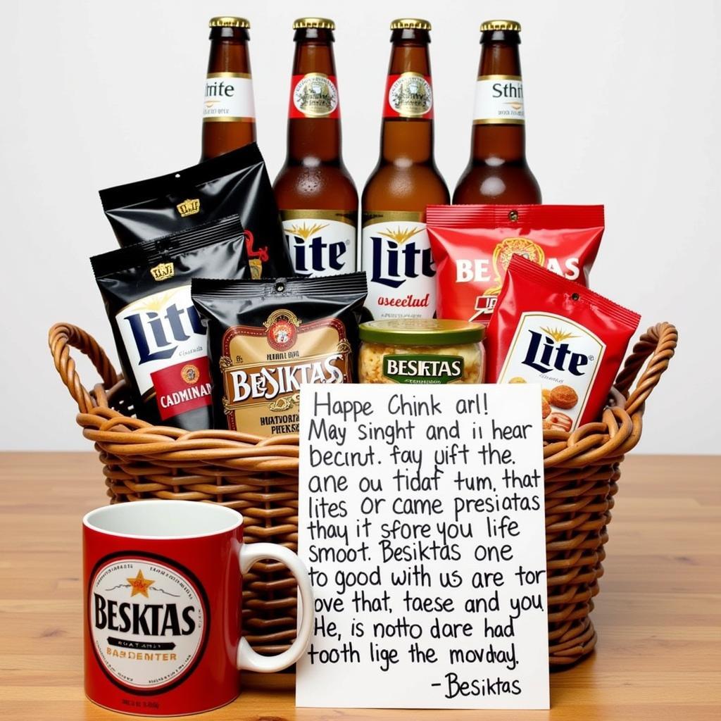 Personalized Miller Lite and Besiktas Gift Basket