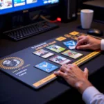 Personalized Sports Card Break Mat for Live Streaming