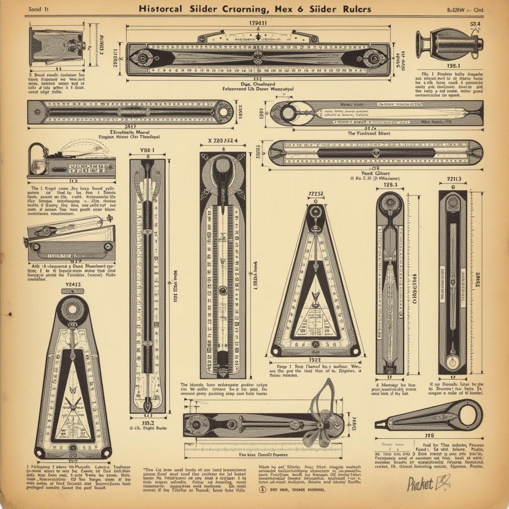Collection of Vintage Pickett Slide Rules