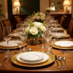 Gold Plastic Charger Plates Elevating an Elegant Table Setting