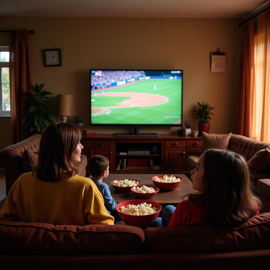 Enjoying Popcorn Baseball at Home