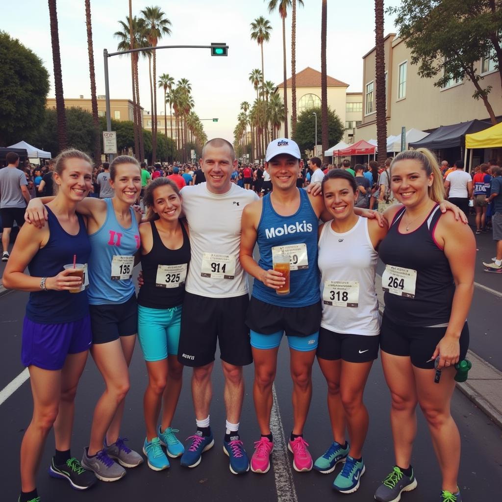 Post-Race Celebration at an Orange County 5k