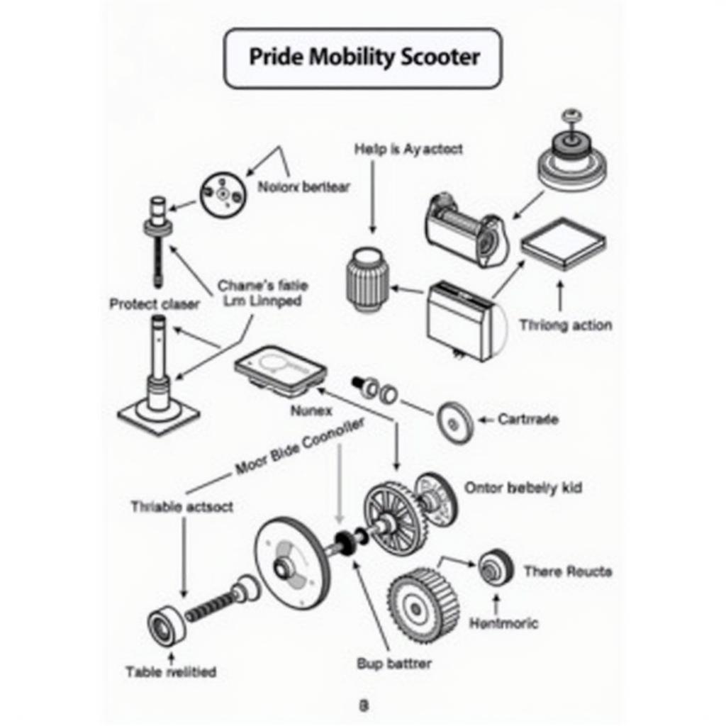 Key Components on a Pride Mobility Scooter Parts Diagram