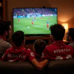 Privitera Family Watching Beşiktaş Match