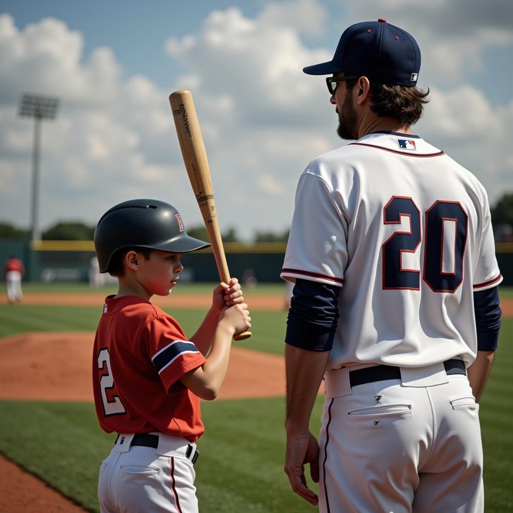 Professional Father and Son Baseball Duo in Action