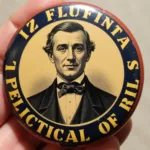 Rare Campaign Button from 1888 Election