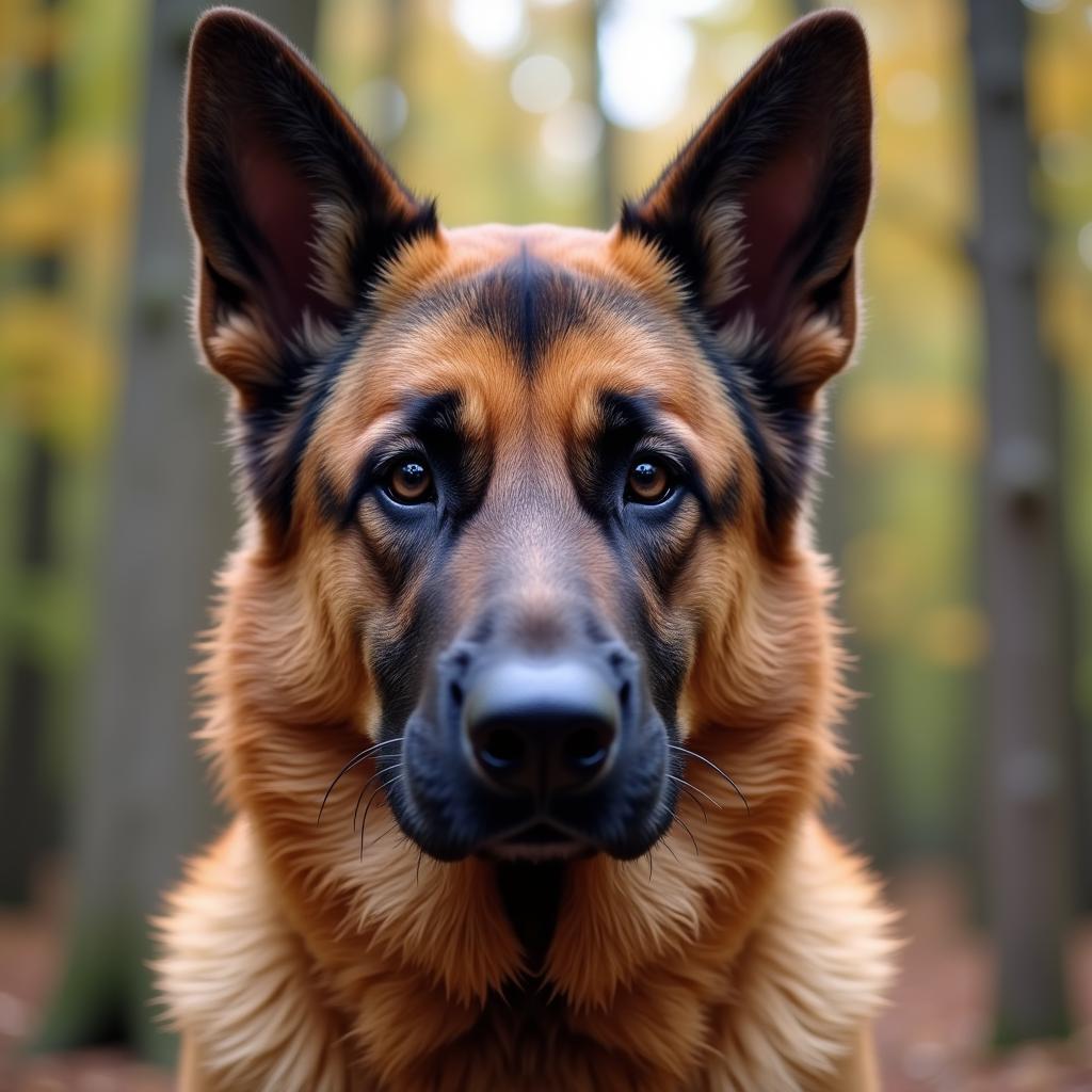 Realistic Dog Wallpaper featuring a German Shepherd