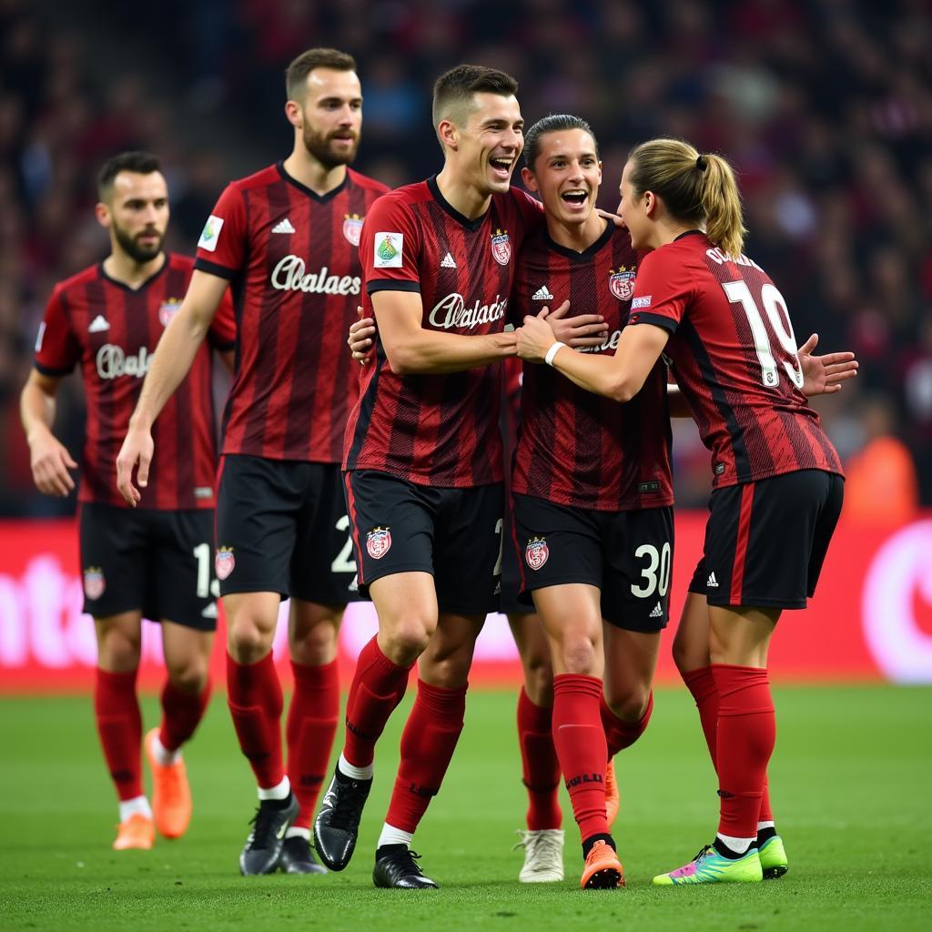 Riley Silver Celebrating a Goal with Besiktas Teammates