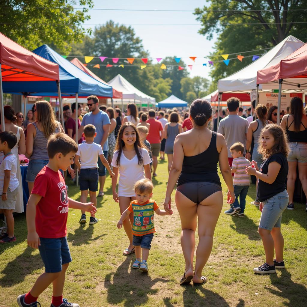 Families Celebrating at the Festival