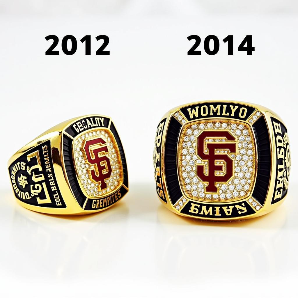 San Francisco Giants 2012 and 2014 World Series Rings