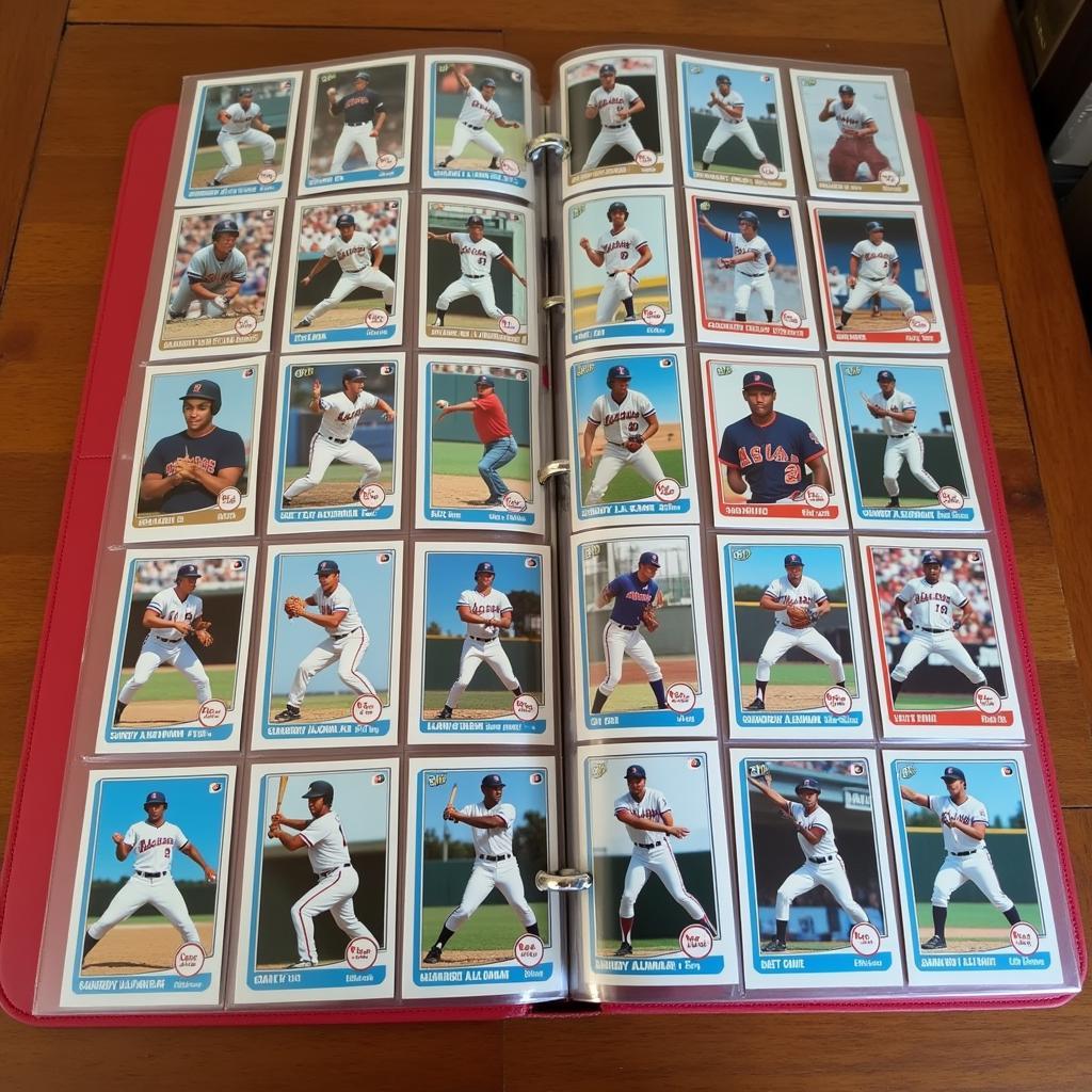 Sandy Alomar Jr. Card Collection Display