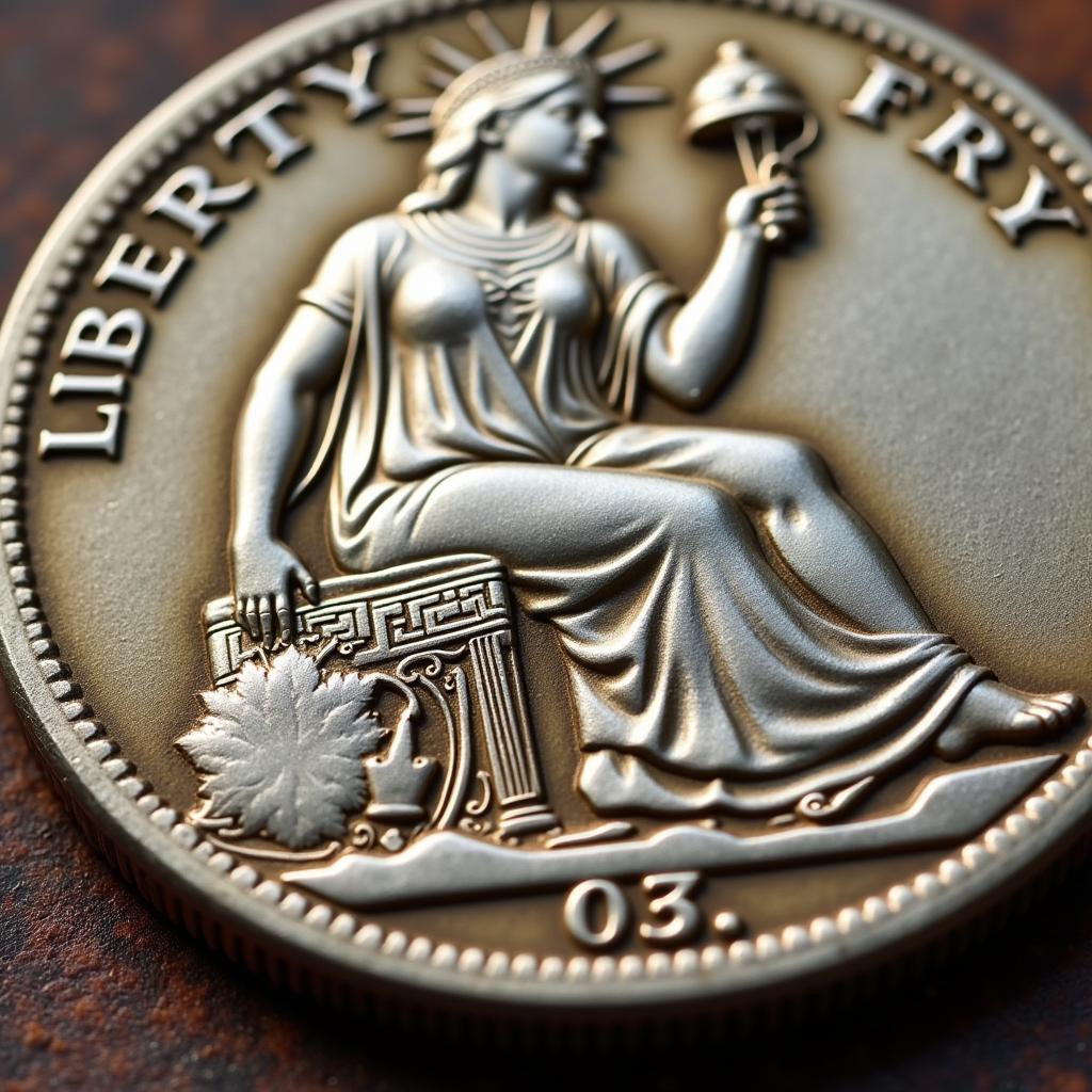 Seated Liberty Dollar Close-Up