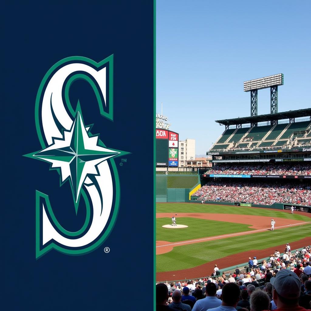 Seattle Mariners and Oakland Athletics Logos and Stadiums