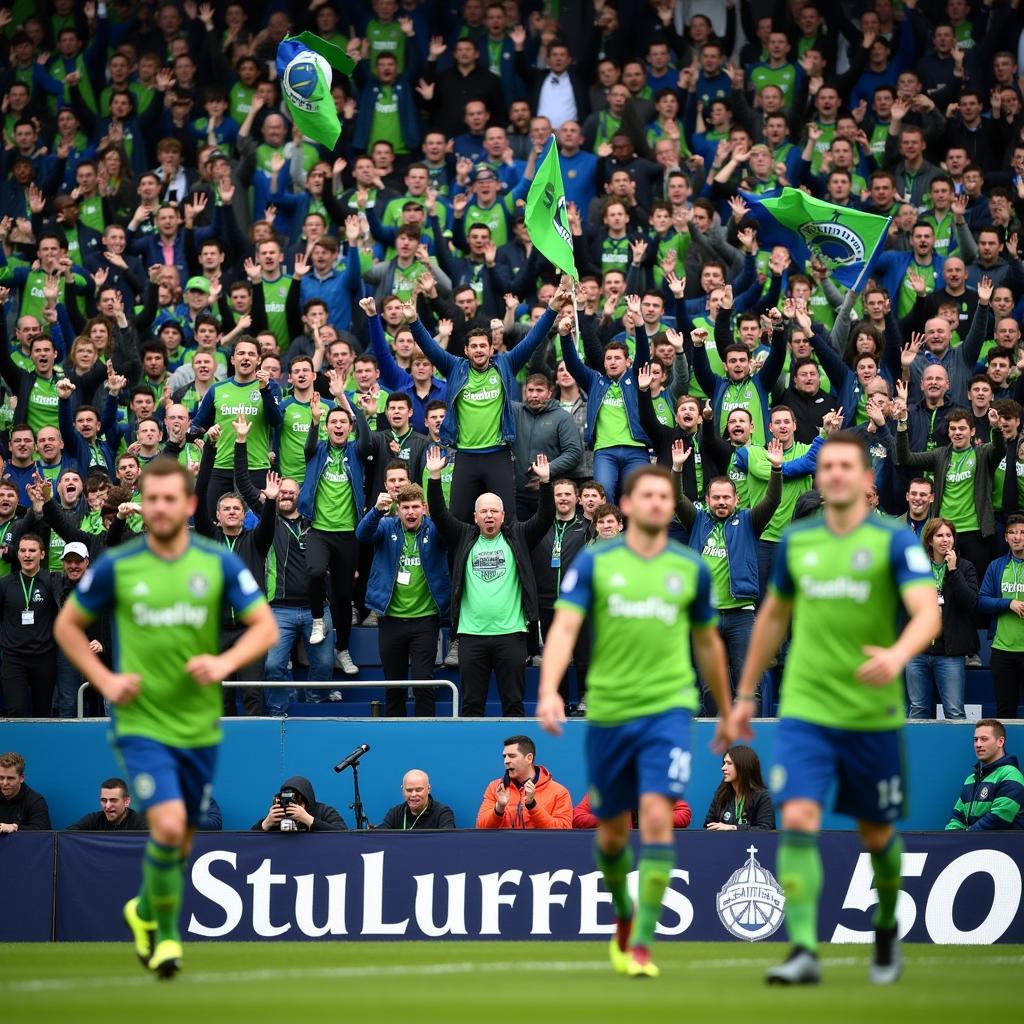 Seattle Sounders FC Fans Celebrating a Goal