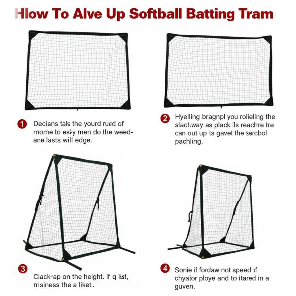 Setting up a Softball Batting Net