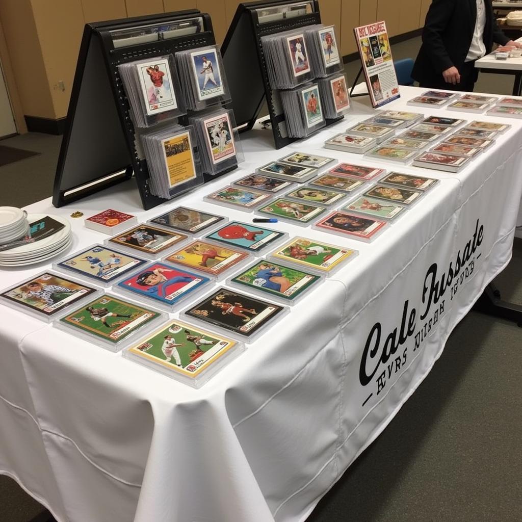 Vendor display at the Silver Spring Card Show