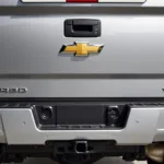 Close-up View of Silverado Emblem Tailgate