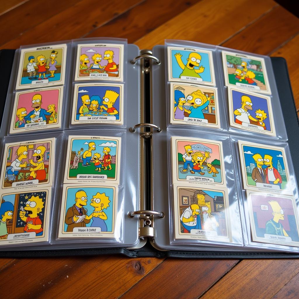 Simpsons Trading Cards 1990 Collection Binder