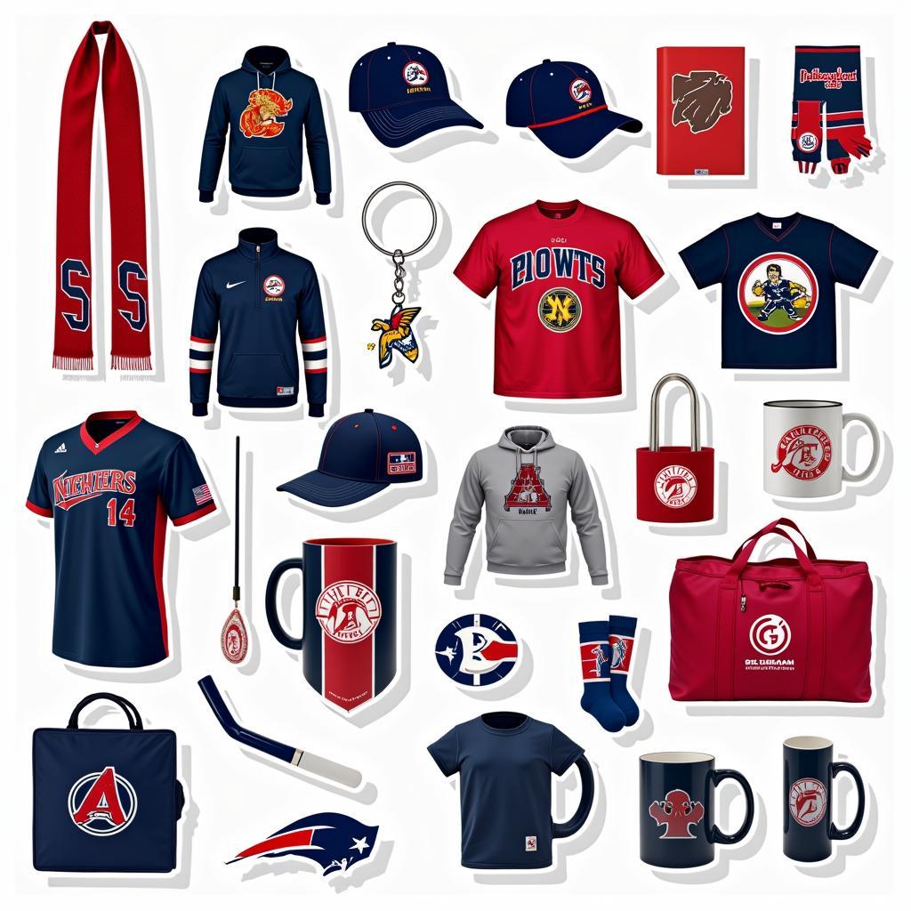 Sports Merchandise with Logos: From jerseys to mugs.