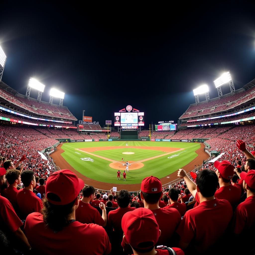 St. Louis Cardinals fans celebrating a victory