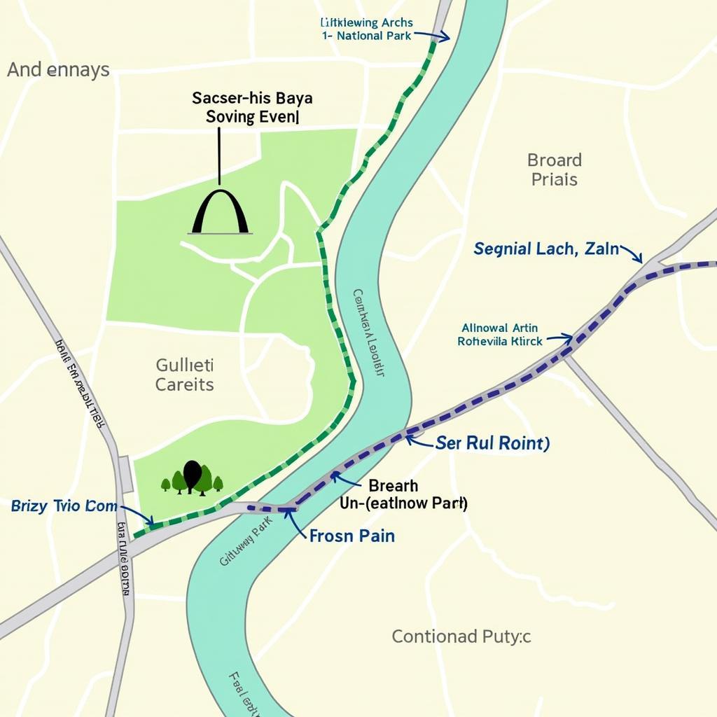 Map of St. Louis Running Routes