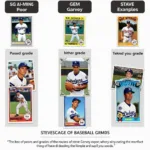 Grading Scale for Steve Garvey Baseball Cards