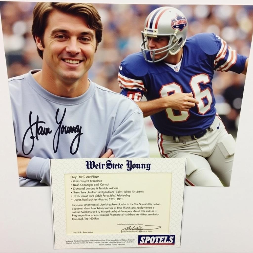 Steve Young Autographed Photo with Certificate of Authenticity