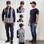 Different ways to style a light the beam hat with Besiktas apparel and casual wear.