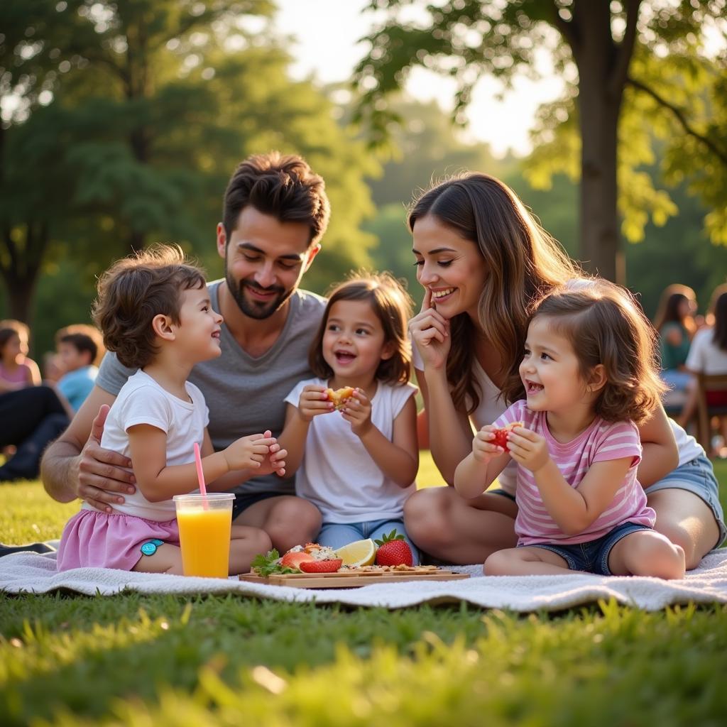 Family Enjoying Tanner Park Concert