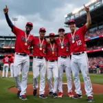 Team USA Baseball competing in the Olympic Games