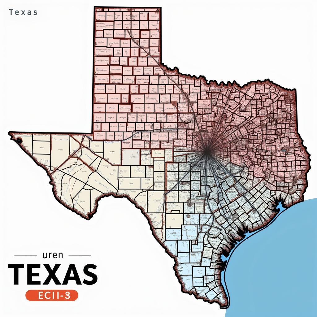 Texas Cities Map in Alphabetical Order